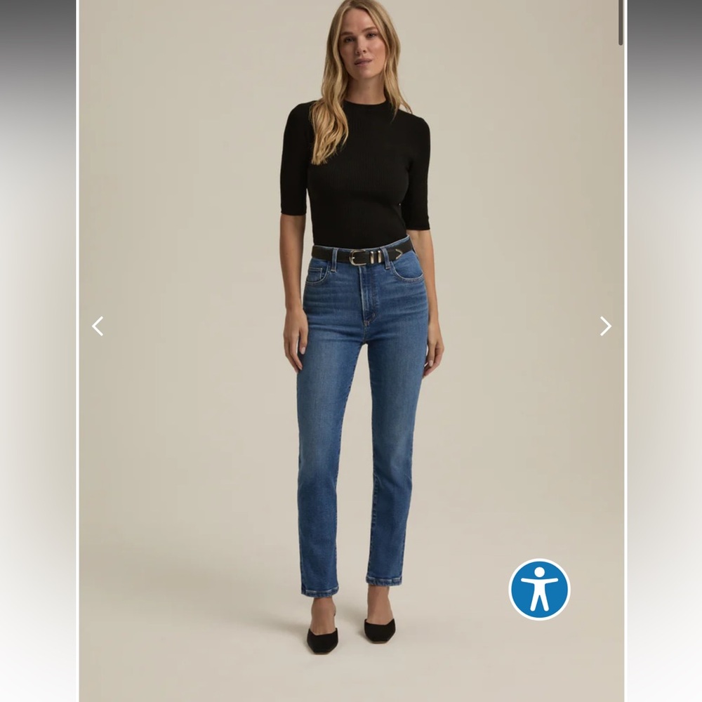 Favorite Daughter Classic Blue Cropped Jeans